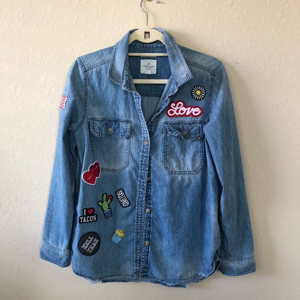 American Eagle Denim shirt, S